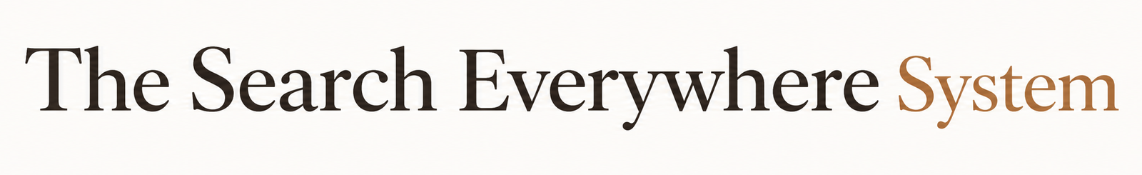 The Search Everywhere System brand identity